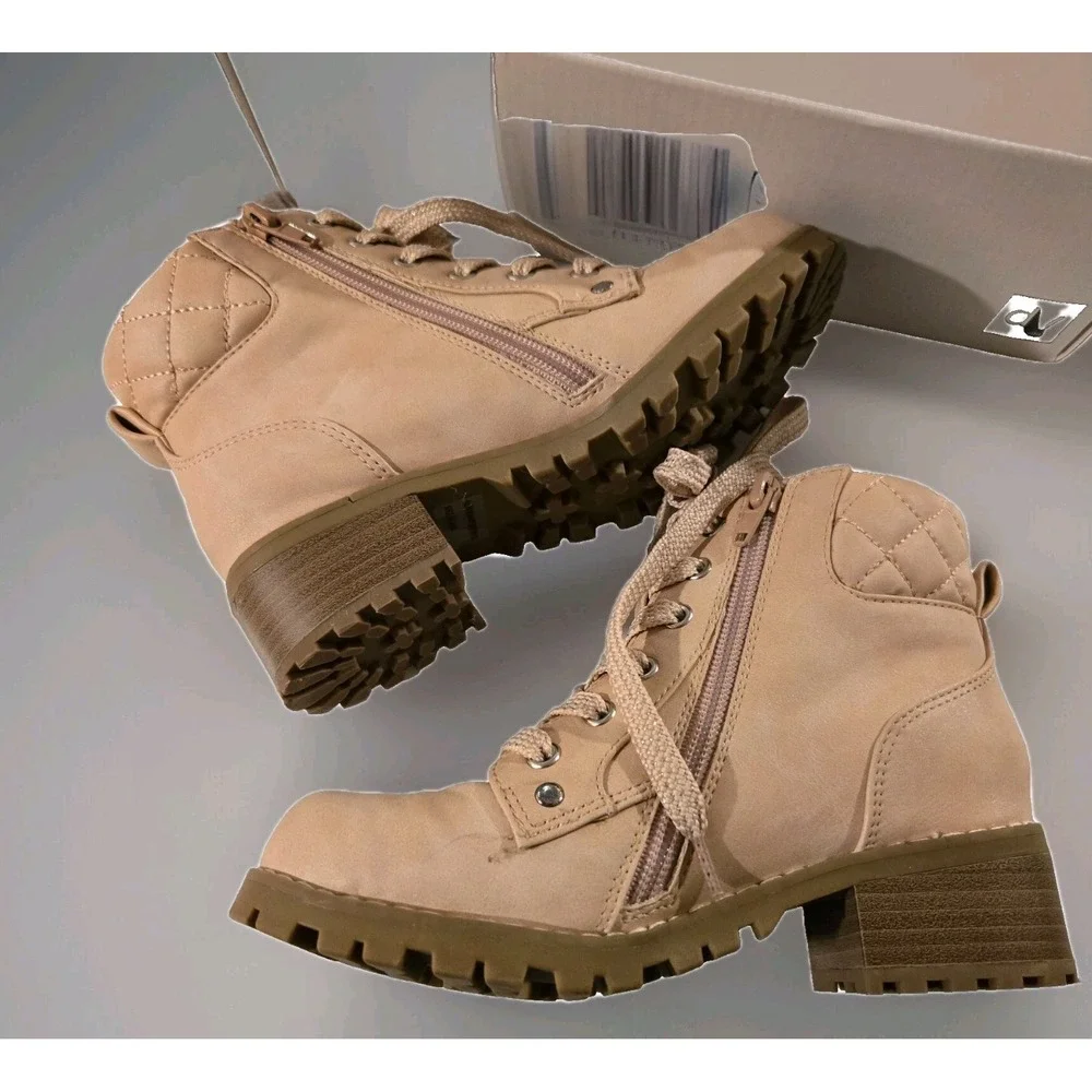 Dolce Vita Girls Quilted Combat Boots – Blush With Box REELY 1yr EUC